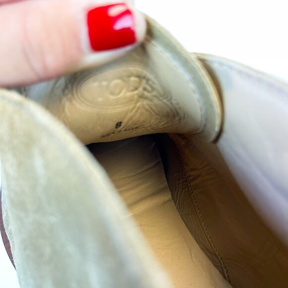 Tod’s Mens Size 8 Chukka Suede Leather Ankle Boots Tan - Picture 8 of 9